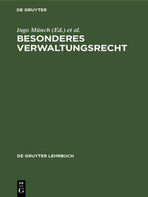 cover image of Besonderes Verwaltungsrecht